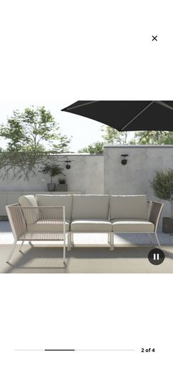 IKEA segron modular garden couch plus cussions storage
