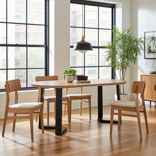 FLEXI 90 Extendable Round Dining Table from 90cm to 130cm  Laminated