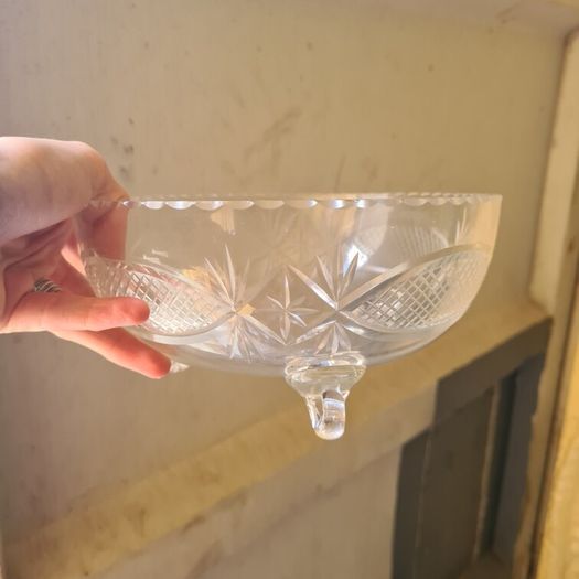 crystal centre piece bowl