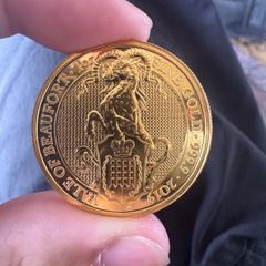 2019 1oz Yale Of Beaufort Gold Coin Queen's Beasts