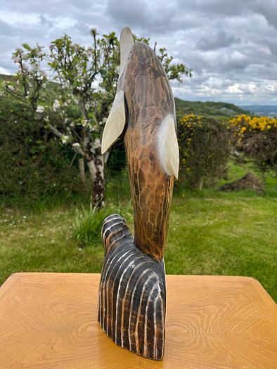 Wooden Dolphin Sculpture 50 cm in height