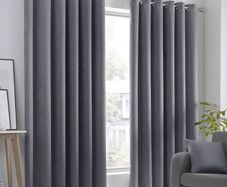 Grey charcoal curtains 46x90"