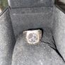 Men's stone signet stainless steel ring Image 4