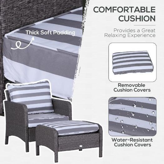 5 Piece Rattan Garden Furniture Set