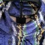 PRETTY LITTLE THINGS royal blue velvet python print dress Sz 10 Image 3