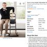 Dyna-Living Height Adjustable Standing Aid for Elderly,Bedside Handrail Image 2