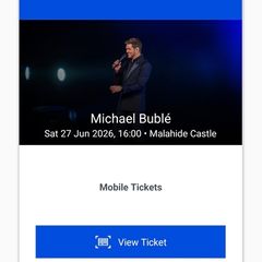 2x Michael Buble Front Standing tickets