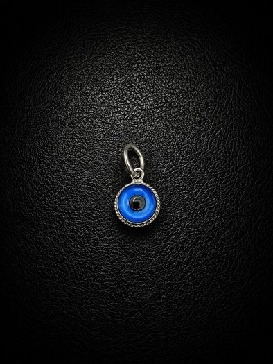 925 Vintage Sterling Silver Evil Eye Protection Charm