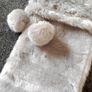 Luxury Super Soft Faux Fur Trim Christmas Stocking Silver Grey Image 10