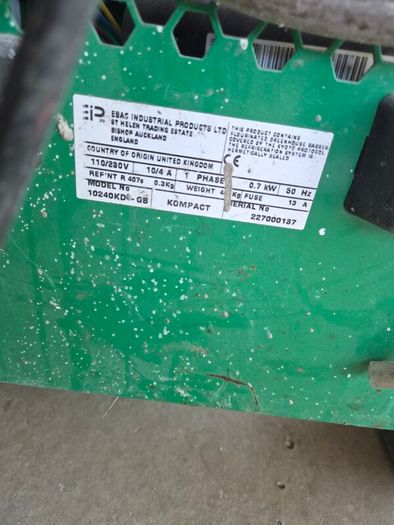 Ebac Industrial Dehumidifier / Building Dryer  Untested, For Parts or Repair