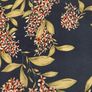 Navy Floral Crepe Fabric Image 2