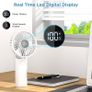 NEW SALE | Handheld Fan Rechargeable USB Hand Fan,Powerful Portable Fan Handheld with 6 Speeds&Digital Display,Quiet Hand Held fans Foldable Mini Fan Personal Neck Travel Fan,Cooling fan for Office Camping Image 5