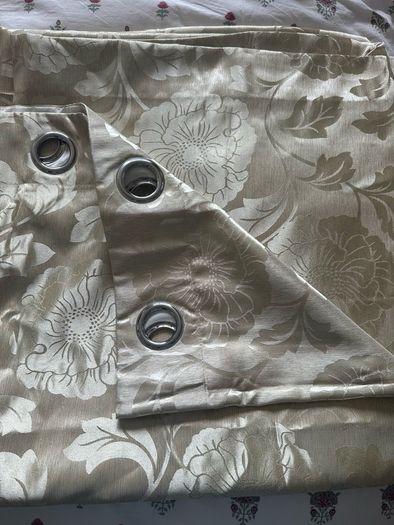 Gold and cream curtains