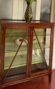 Classic mid century teak display cabinet