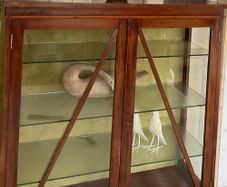 Classic mid century teak display cabinet