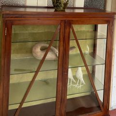 Classic mid century teak display cabinet
