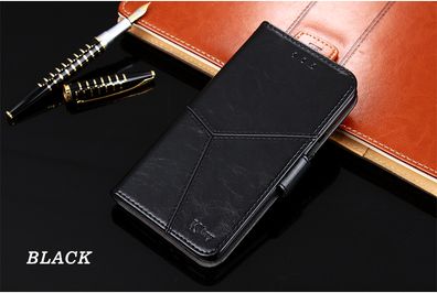 Black 100% Handmade Luxury Flip Case Cover For OnePlus 3 / OnePlus Three