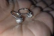 Sterling Silver 1/2 carat each, Moissanite drop earrings and pendant necklace set New