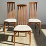 4 Mid Century Teak Dining Chairs Image 3