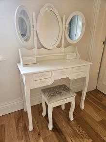 Vanity table and stool