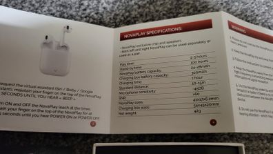 white nova play ear air pods bluetooth wireless