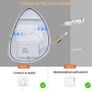 Bathroom Mirror with LED Lights: 550x770mm Asymmetrical Wall Mirror with Dimmable 3 Colour Image 9