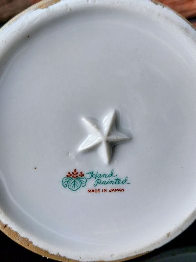 Nippon Vintage Flying Geese Jewel Moriage Aqua Creamer/Milk Jug