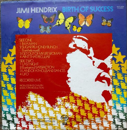 Jimi Hendrix.  Original release recorded live 1970 Birth of success. Both vinyl and sleeve in vg+ condition