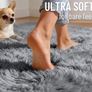 Fluffy High Pile Rugs Living Room, Anti Slip Shaggy Soft Carpet, Machine Washable Modern Large Thick Area Rugs for Bedside, Kids Bedroom - Grey, 120 x 160 cm Image 2