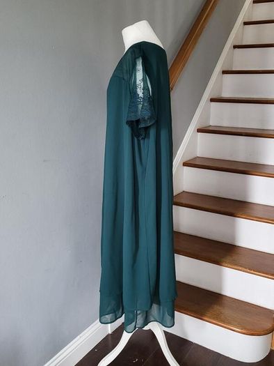 Shein dark green occasion dress, Size 3XL / UK22