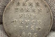 Ireland 1805 Silver Bank Token Five Pence Irish George III