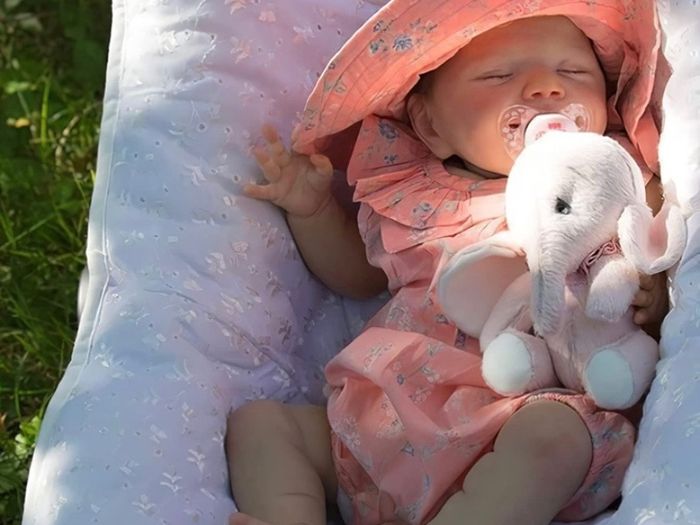 Lifelike Reborn Baby Dolls - 20-Inch Sweet Smile Realistic-Newborn Baby Dolls Sleeping Baby Girl Real Life Baby Dolls with Toy Accessories Gift Set (FREE POSTAGE)