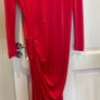 Stunning genuine designer Vivienne Westwood Anglomania red midi dress size small Image 4