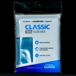 100x Ultimate Guard Soft Sleeves Small Japanese Size (New Sealed) 62 x 89 mm Pack Yugioh