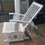 White Wooden Glider Rocking Chair Nursery  Relaxing Chair  Storage Clearance Image 2
