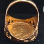 full sovereign mounted in 9ct gold ring Image 4