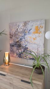 Navy Canvas 90cm x 90cm