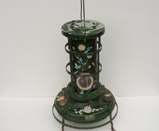 Aladdin paraffin heater upcycled to plant stand