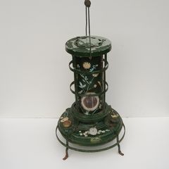 Aladdin paraffin heater upcycled to plant stand