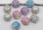 Pandora Style Dense Rhinestone Spacer Beads