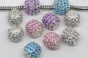 Pandora Style Dense Rhinestone Spacer Beads