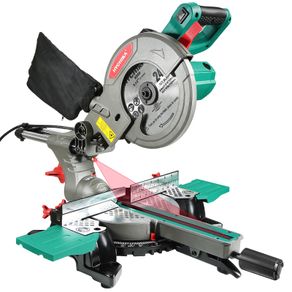 BRAND NEW Miter Saw 1500W HYCHIKA Woodworking Electric Saw 230mm Cutting Width with Cutting Edges Laser Quick Adjustment Table Saw Tools