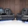 Ashbyrne Electric Leather Recliner Sofa Set + Cooling Cupholders Image 2
