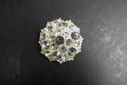 Vintage Cut Crystal Glass Brooch