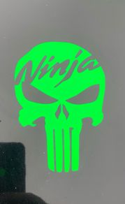 Ninja Punisher  Decal sticker x 2 Helmet Fuel Tank Fairings