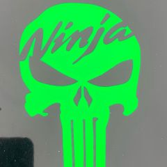 Ninja Punisher  Decal sticker x 2 Helmet Fuel Tank Fairings