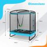 6FT Recreational Trampoline, 2-in-1 Kids Jumping Trampoline with Swing, Outdoor Fitness Bounce Trampoline for Children Adults Image 4