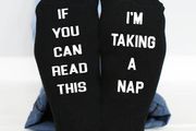 If You Can Read This, i'm taking a nap funny socks