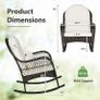 Rocking Chair With Seat And Back Cushion Image 5