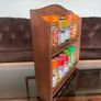Vintage Wooden Two Tier Counter or Wall Hanging Spice Rack Image 4
